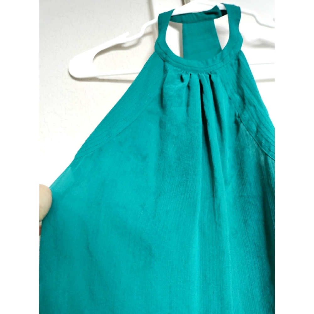 Bright turquoise H&M halter top size 2